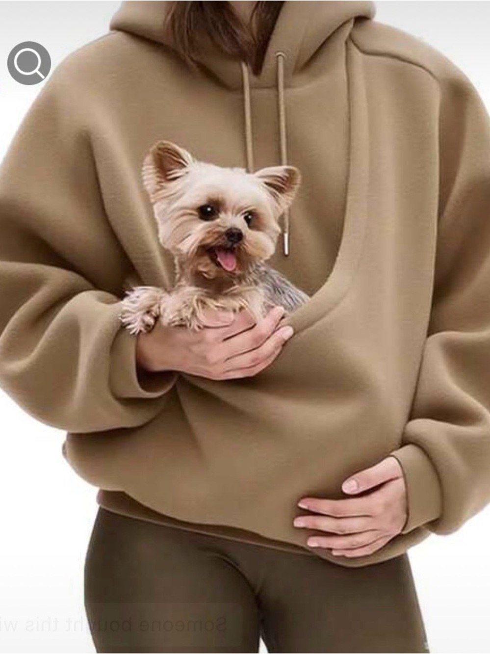 Hands-Free Tan Pet Carrier Hoodie for Small Dogs